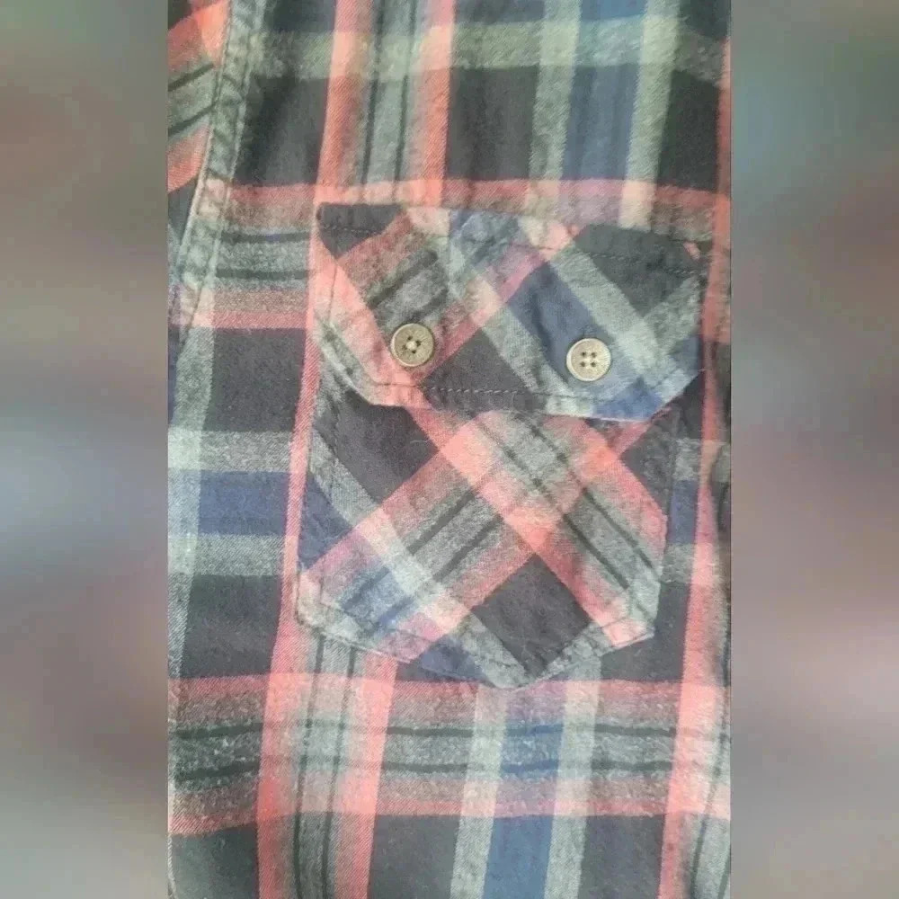 Buckle Exclusive Outpost Makers button-down men's LG maroon blue black gray - Picture 8 of 11